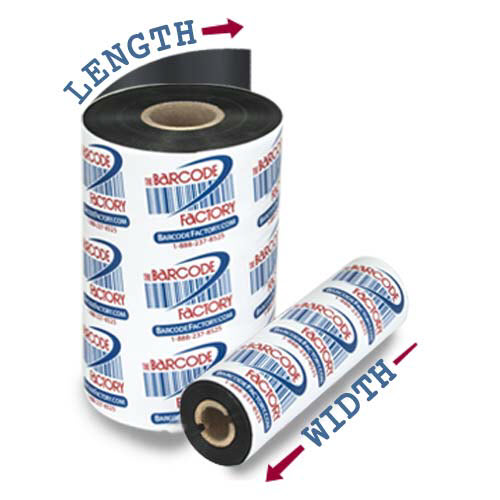 BarcodeFactory 2.36 x 984ft Wax-Resin Thermal Ribbon BCF60300-2-EA